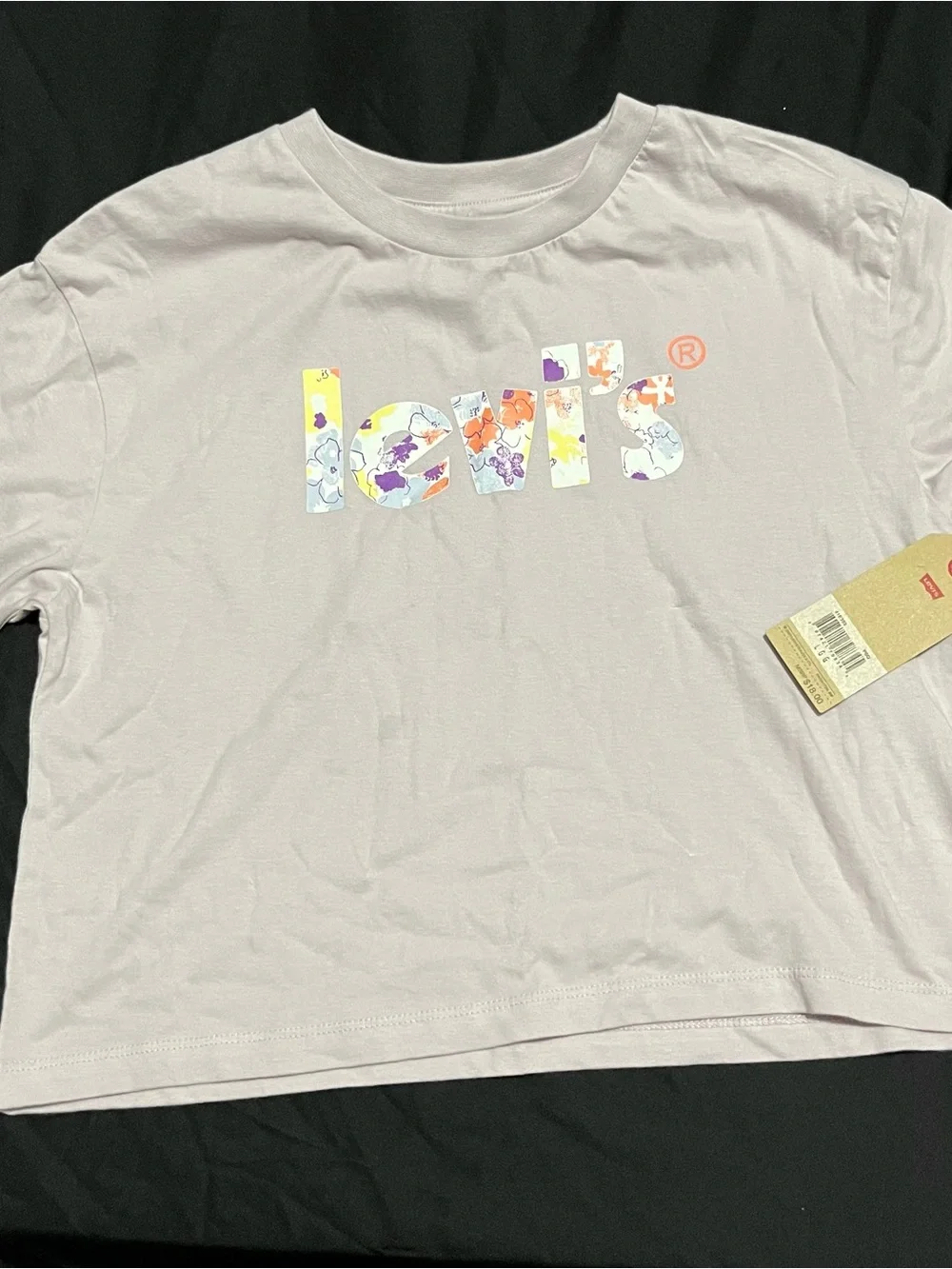 Levi's Girls' Lavender Tee with Floral Logo